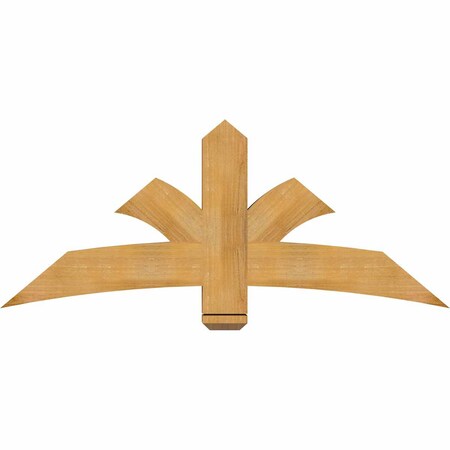 Ekena Millwork Davenport Rough Sawn Timber Gable Bracket, Western Red Cedar, 60"W x 25"H x 4"D x 6"F, 10/12 Pitch GBW060X25X0406DAV00RWR
